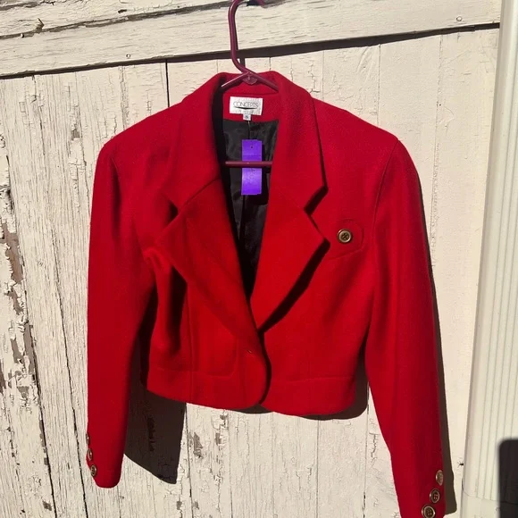 Concepts Jackets Coats 98s Concept Red Wool Cropped Bolero